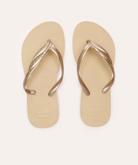 chinelo havaianas fantasia bege 33-34