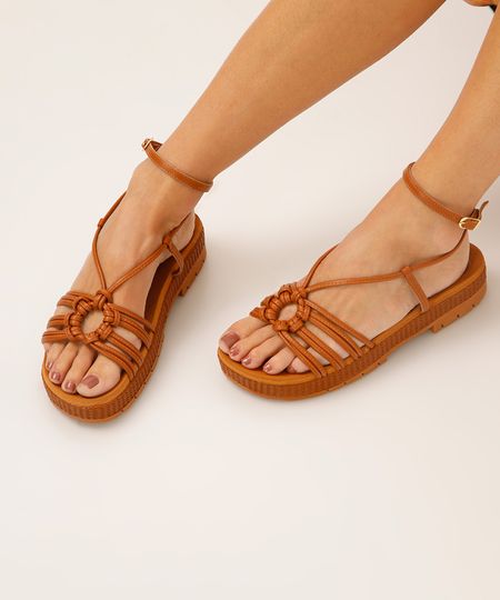 rasteirinha flatform texturizada marrom 35 rasteirinha flatform texturizada marrom 35