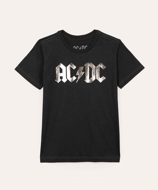 camiseta de algodão infantil acdc cinza 8