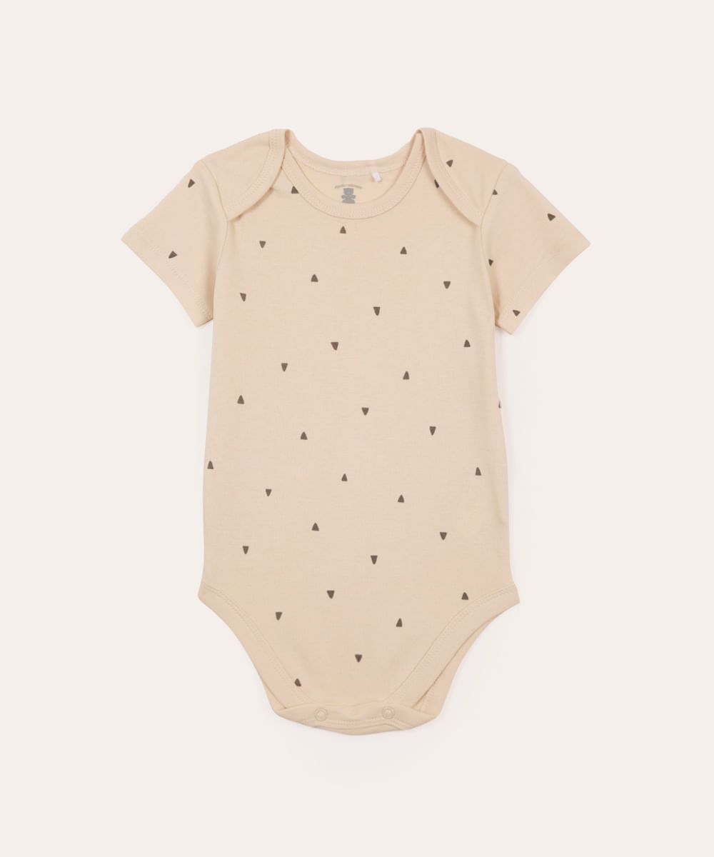 body de algodão infantil poá bege