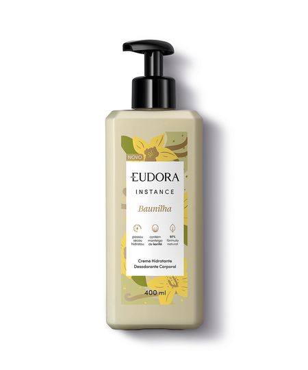 eudora instance baunilha loção hidratante desodorante corporal 400ml 400 ML
