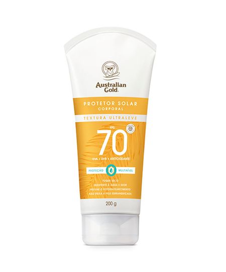 australian gold protetor corporal alta proteção fps 70 200g 200 G