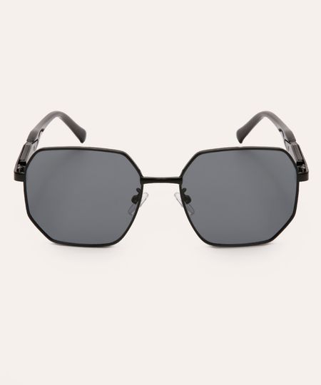 óculos de sol quadrado triton preto UNICO