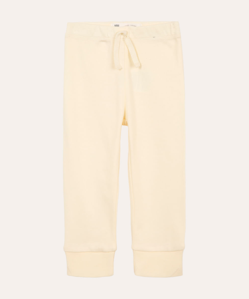 calça legging infantil básica amarela