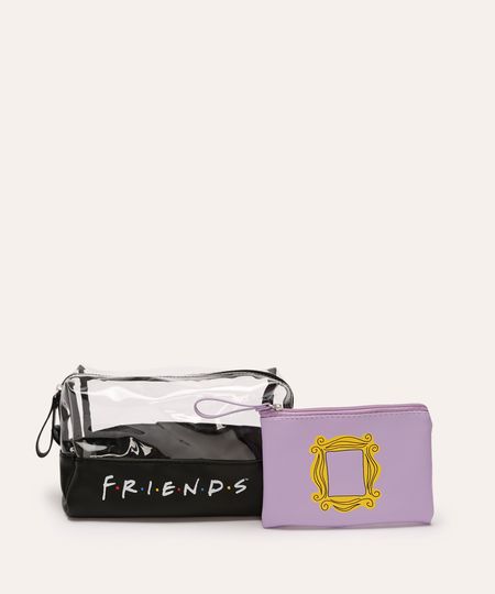 kit de 2 nécessaires friends preto UNICO