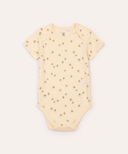 body de algodão infantil abelhinhas amarelo 18-24 body de algodão infantil abelhinhas amarelo 18-24