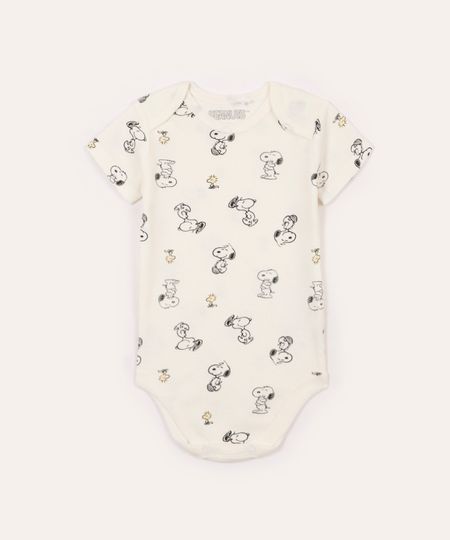 body de algodão infantil snoopy off white 9-12 body de algodão infantil snoopy off white 9-12