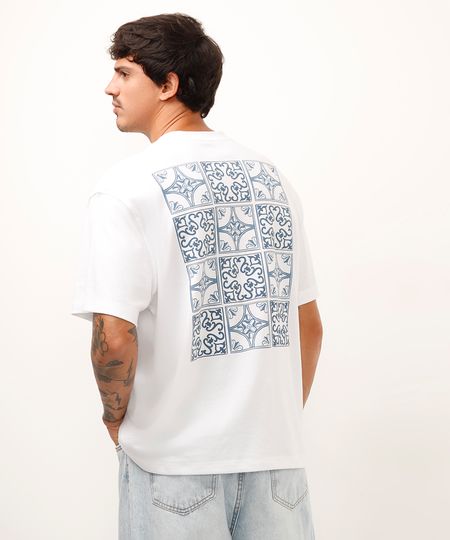 camiseta de algodão lisboa off white P