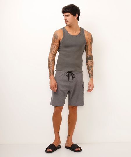 short boardshort com bolso cargo cinza 44