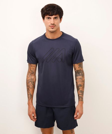 camiseta esportiva manga curta ace azul P