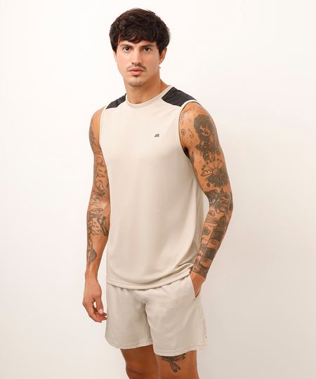 regata bicolor esportivo ace bege G regata bicolor esportivo ace bege G