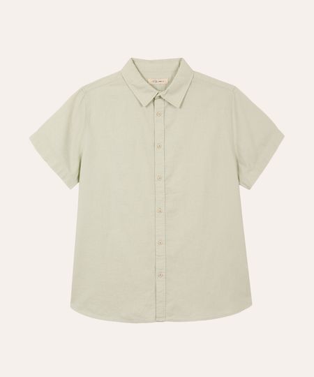 camisa comfort com linho juvenil verde 10