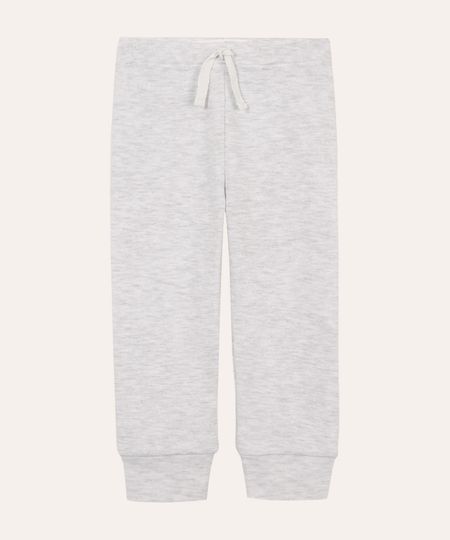 calça infantil básica de algodão cinza 3-6 calça infantil básica de algodão cinza 3-6
