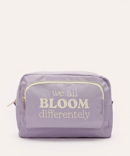 necessaire we all bloom differently - erro de grafia - lilás UNICO
