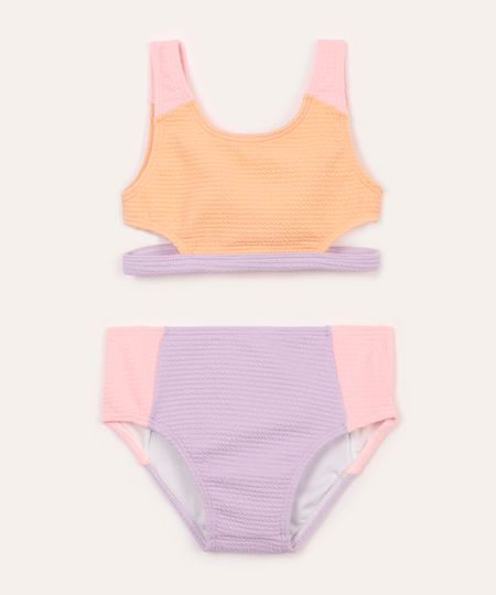 biquíni infantil com recorte texturizado colorido 12 biquíni infantil com recorte texturizado colorido 12