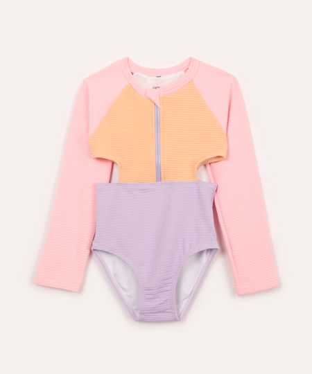 maiô texturizado com recorte infantil - multicor 14 maiô texturizado com recorte infantil - multicor 14