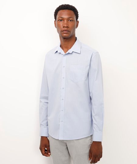 camisa comfort manga longa azul 3 camisa comfort manga longa azul 3