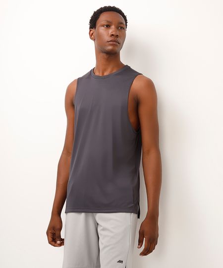 regata machão esportiva ace muscle fit cinza GG regata machão esportiva ace muscle fit cinza GG