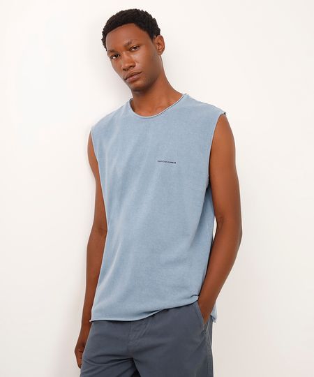 regata machão de algodão tropicus summer azul M