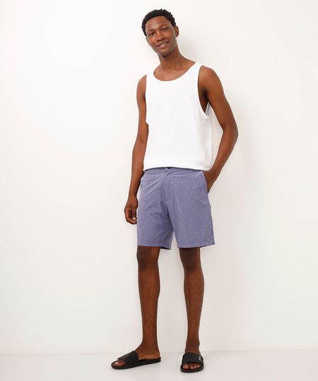 short boardshort  bolso com zíper - azul 38