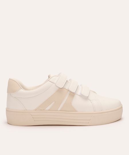 tênis com velcro oneself branco 34