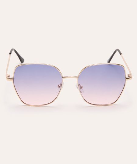 óculo de sol oval triton dourado UNICO