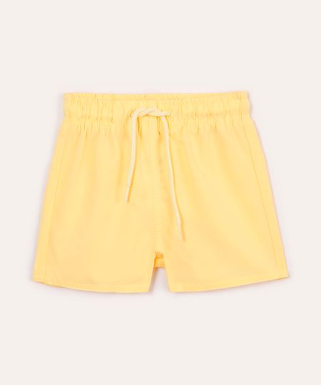 short boardshort infantil cós com cordão amarelo 3 short boardshort infantil cós com cordão amarelo 3