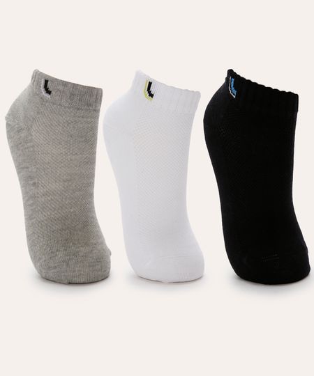 kit de 3 meias soquete infantil lupo colorido 24-29 kit de 3 meias soquete infantil lupo colorido 24-29