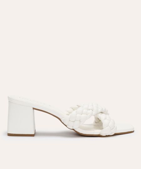 tamanco tiras trançadas oneself branco 35 tamanco tiras trançadas oneself branco 35