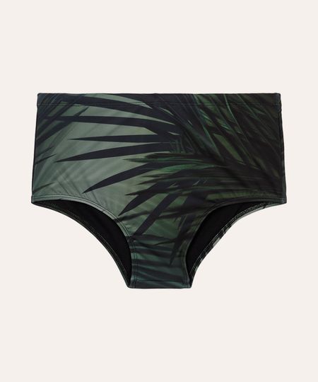 sunga boxer folhagem proteção uv verde M