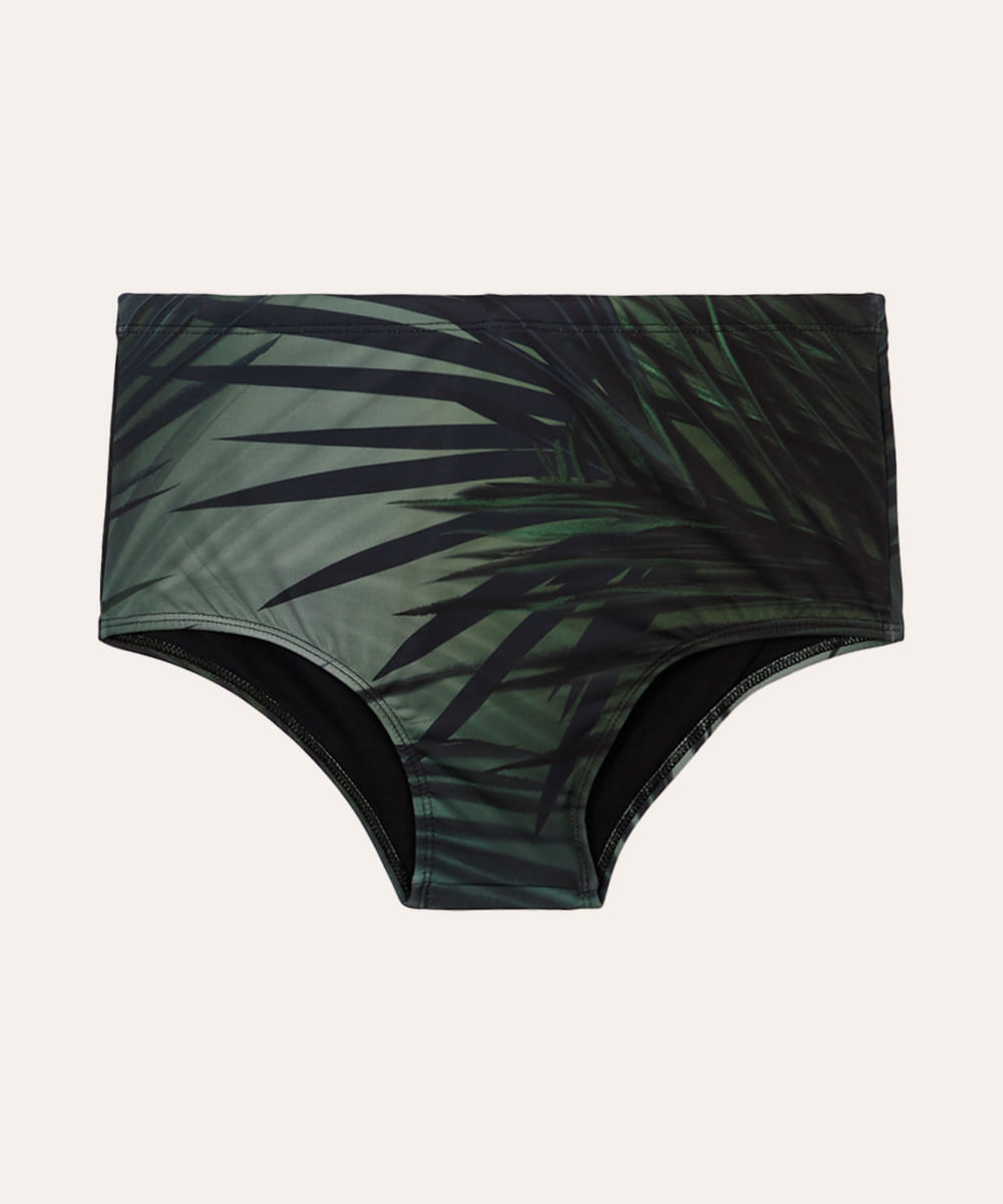 sunga boxer folhagem proteção uv verde