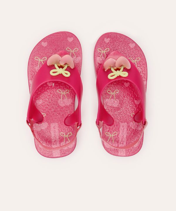 chinelo infantil ipanema belle com elástico rosa 17-18
