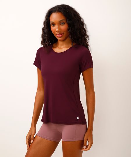 blusa com recorte esportiva ace - roxo escuro P blusa com recorte esportiva ace - roxo escuro P