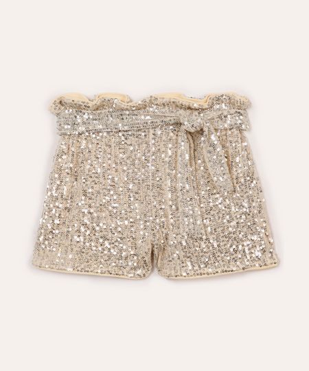 short infantil clochard de paetê dourado 2 short infantil clochard de paetê dourado 2