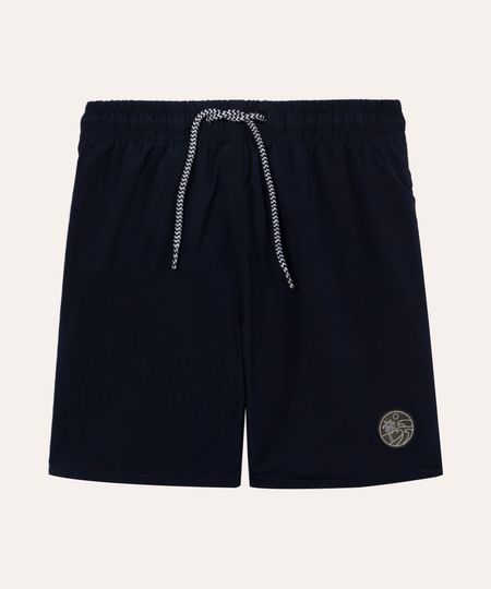 short boardshort infantil cós com elástico e cordão azul 10 short boardshort infantil cós com elástico e cordão azul 10