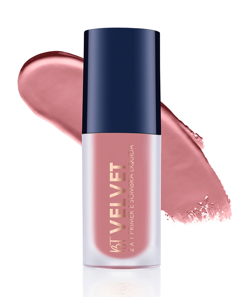 sombra líquida 2 em 1 bruna tavares velvet tea rose rosa