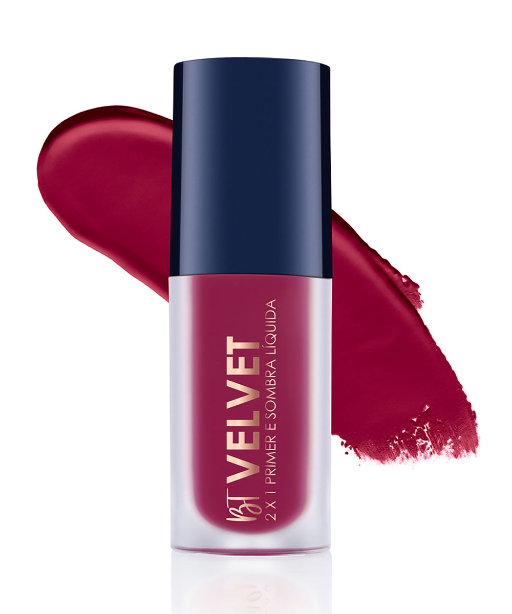 sombra líquida 2 em 1 bruna tavares velvet cherry vinho