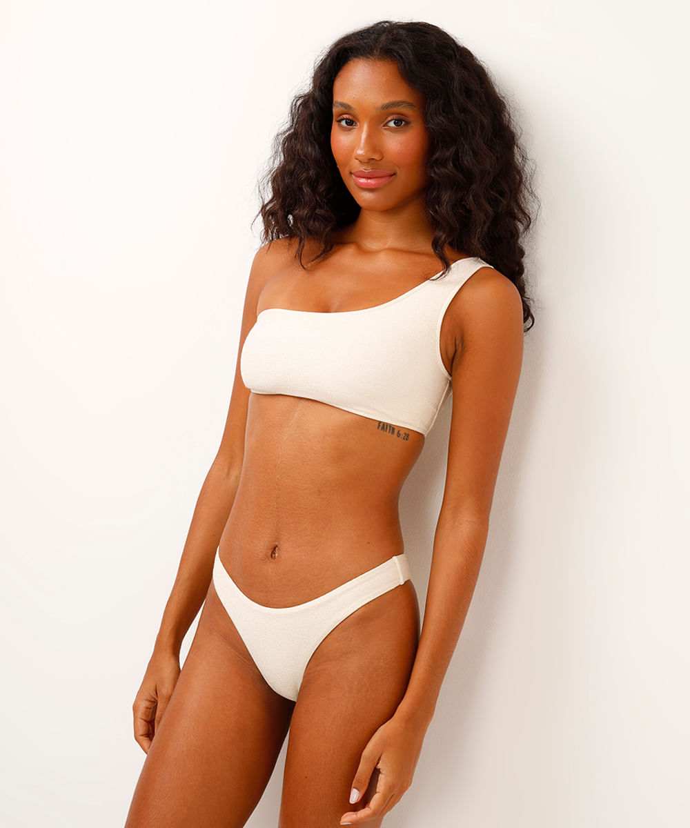 biquíni calcinha asa delta com lurex branco