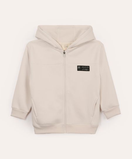 blusão de moletom infantil com capuz bege 4 blusão de moletom infantil com capuz bege 4