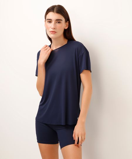 camiseta esportiva ace com recorte azul G