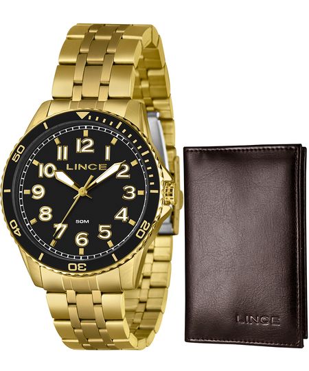 relógio lince analógico mrgm008l46 k0azp2kx dourado UNICO