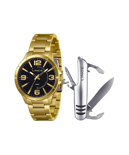 relógio lince analógico mrgm009l46 k0aep2kx dourado UNICO
