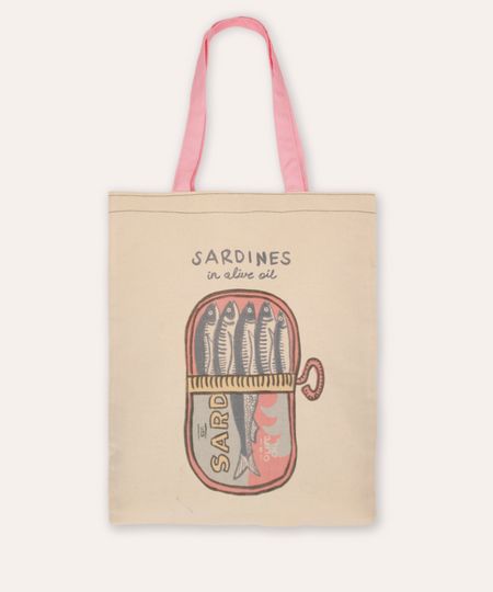 bolsa ecobag sardines bege UNICO