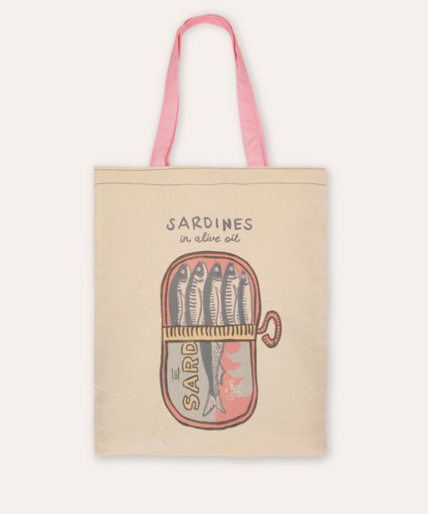 bolsa ecobag sardines bege UNICO