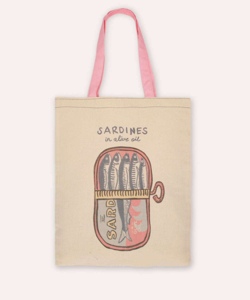bolsa ecobag sardines bege