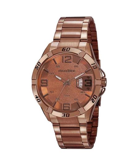 relógio mondaine analógico calendário 53834gpmvme6 marrom UNICO