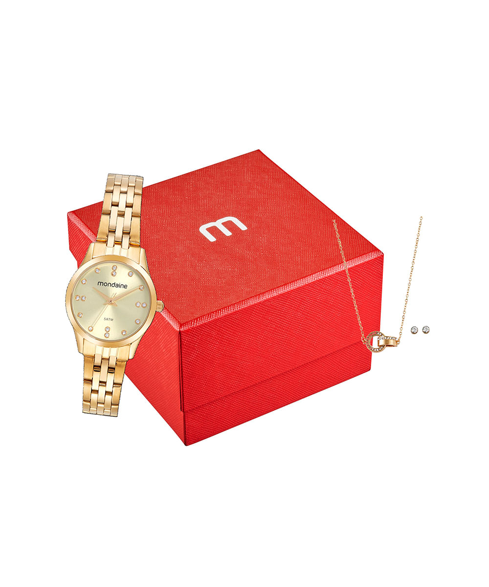 relógio mondaine analógico 32727lpmvde1k dourado