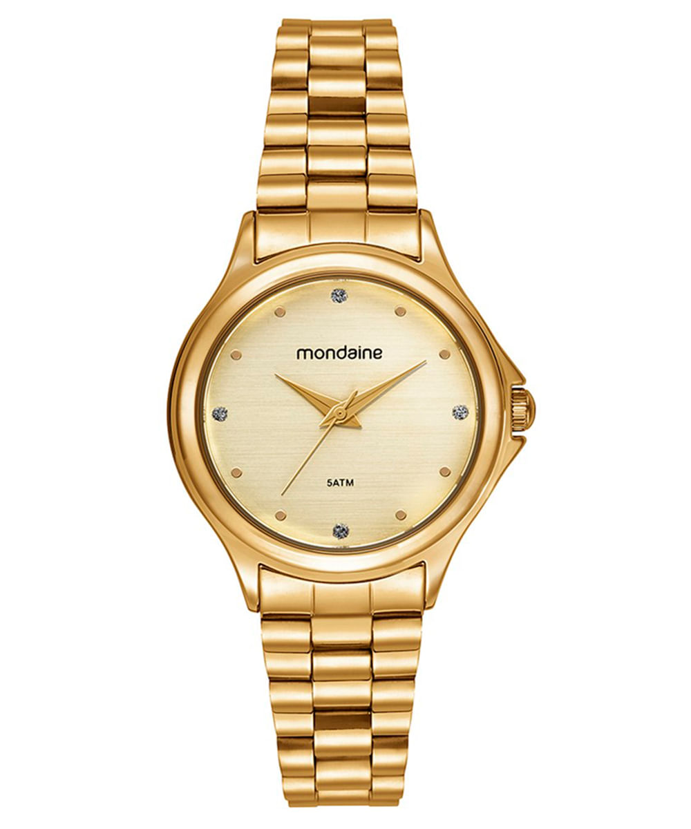 relógio mondaine analógico 99762lpmvde1k dourado