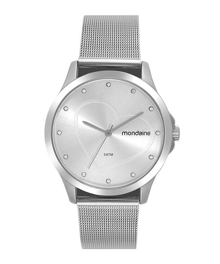 relógio mondaine analógico 32775l0mkne2k1 prateado UNICO