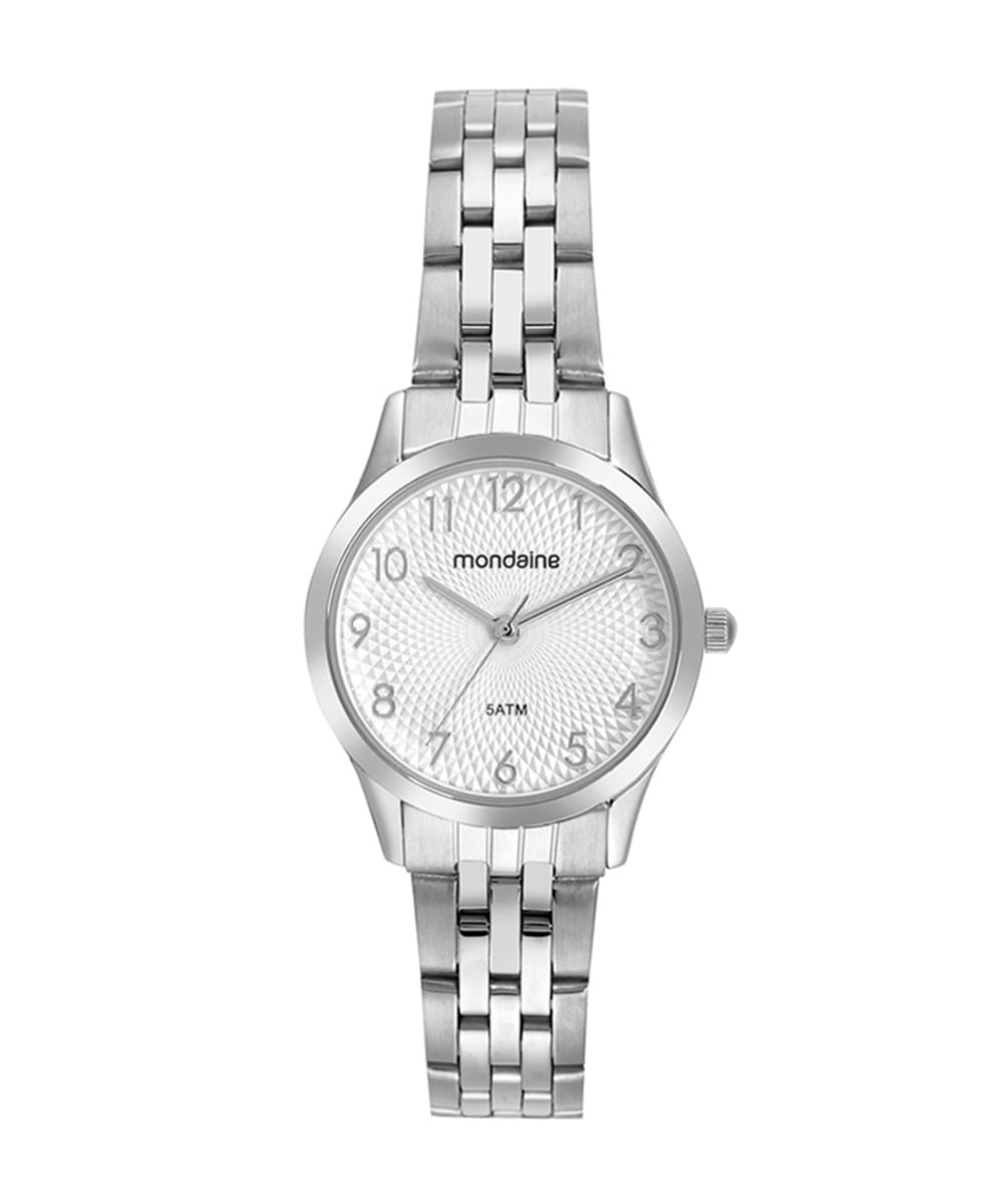 relógio mondaine analógico 32696l0mvne3ka prateado